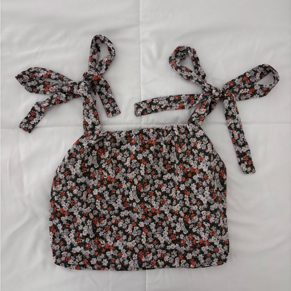 Floral Tie-Strap Top